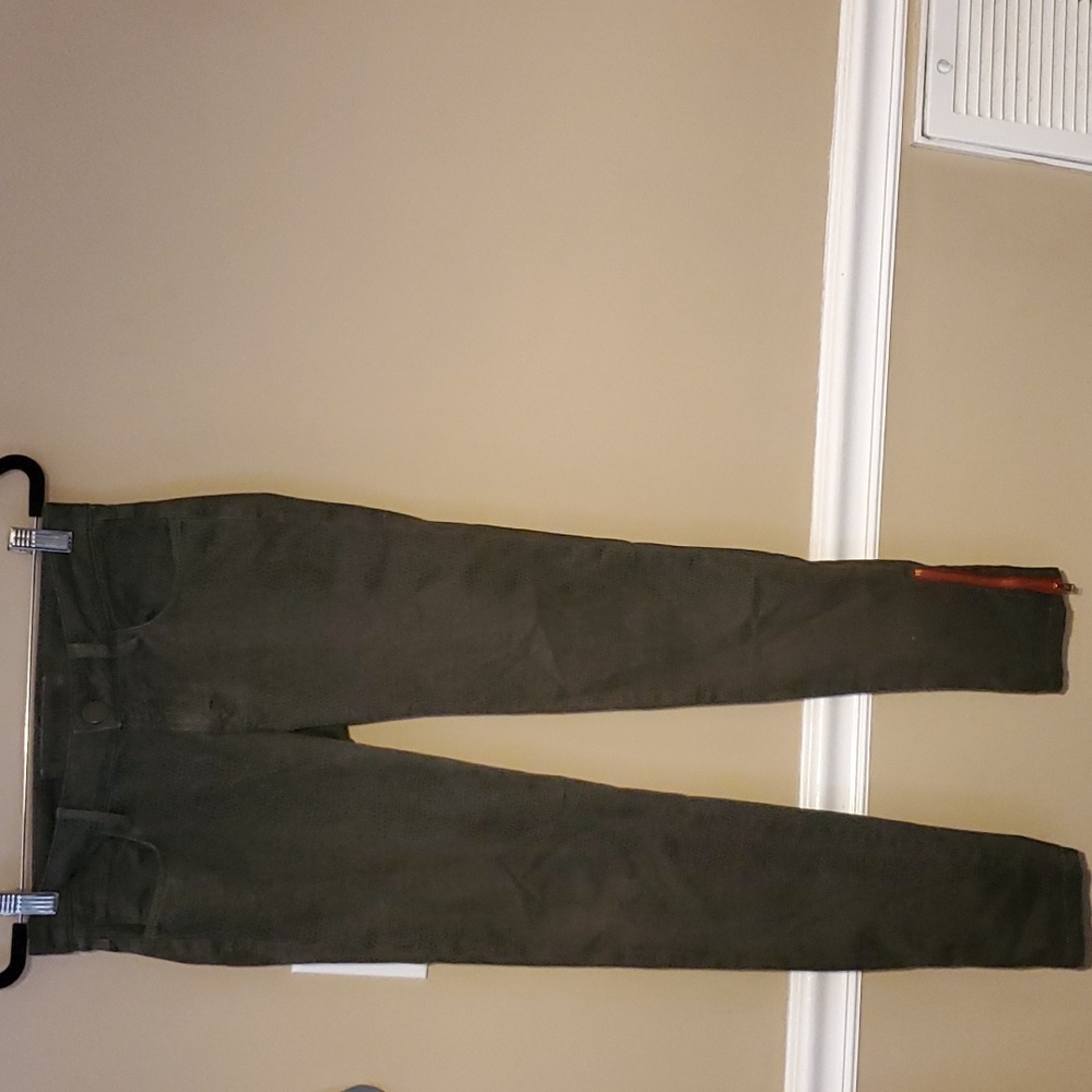 Etienne Marcel Snake Print Pants With Red Zipper Details Size 25
